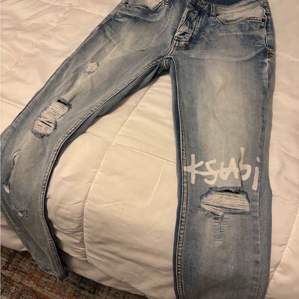 Ksubi Distressed Blue Jeans